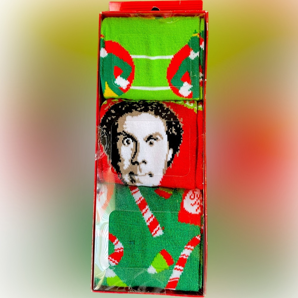 Pack of 3 Elf Christmas crew socks